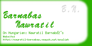 barnabas nawratil business card